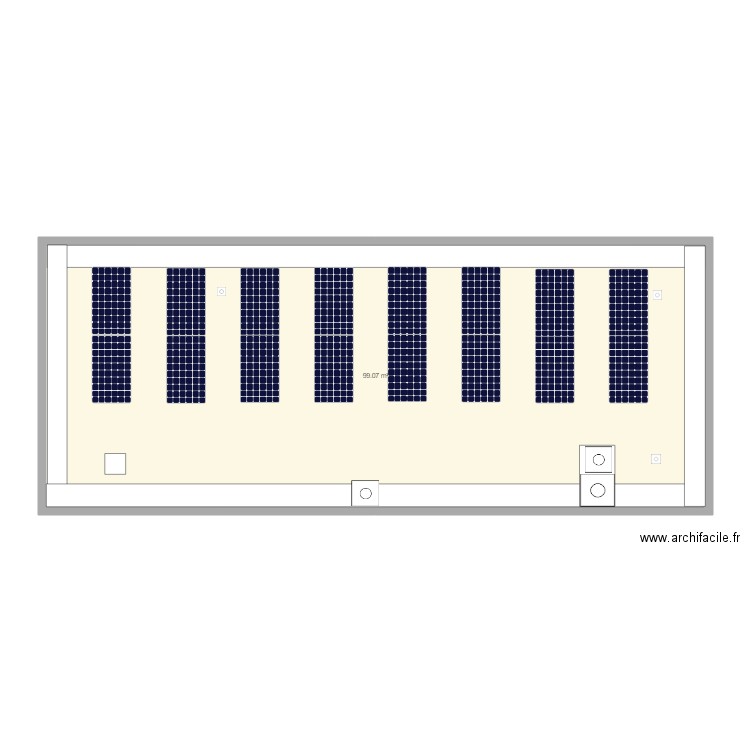 Toit avec panneaux photovoltaïques v2. Plan de 0 pièce et 0 m2