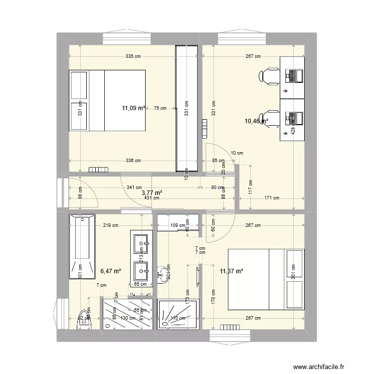32RDS CHAMBRES V4. Plan de 