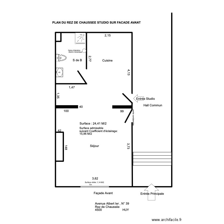 albert 39. Plan de 0 pièce et 0 m2