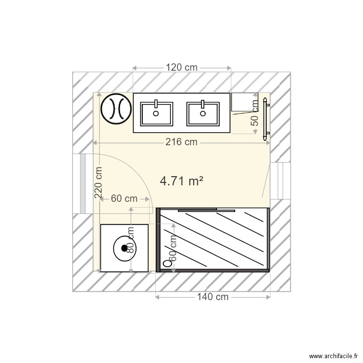 Salle de bains . Plan de 0 pièce et 0 m2