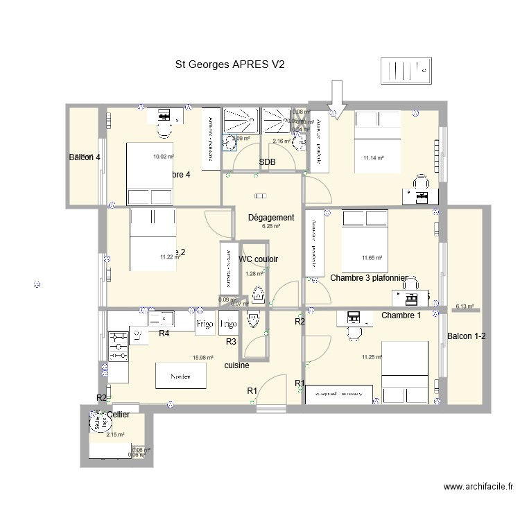 MD St Georges après V2. Plan de 0 pièce et 0 m2