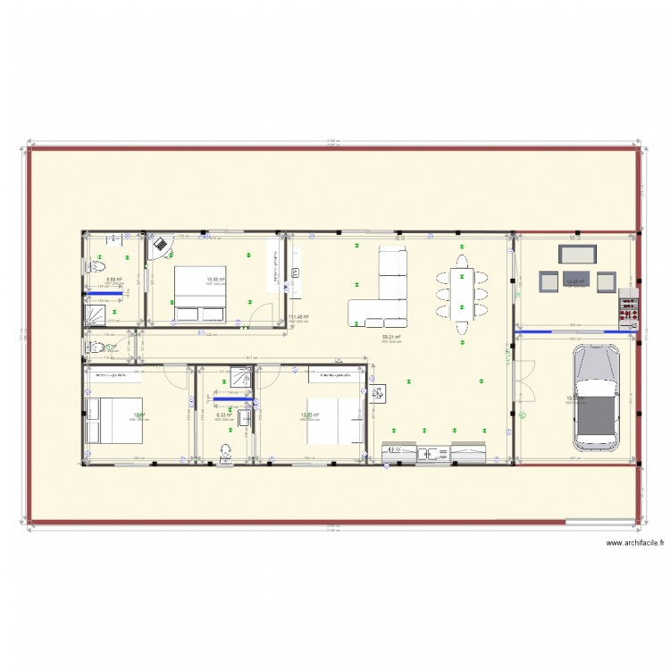 plan villa BPE. Plan de 0 pièce et 0 m2