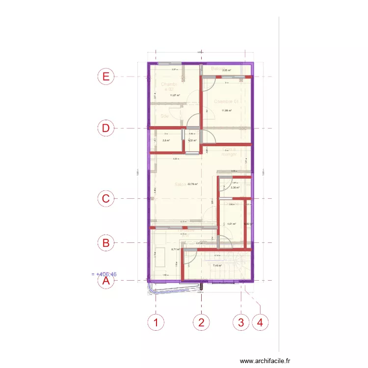 Limete superposé R+2. Plan de 11 et 77 m² Limete superposé R+2. Plan de 11 et 77 m²