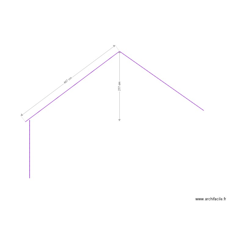 vue de profil. Plan de 0 pièce et 0 m2