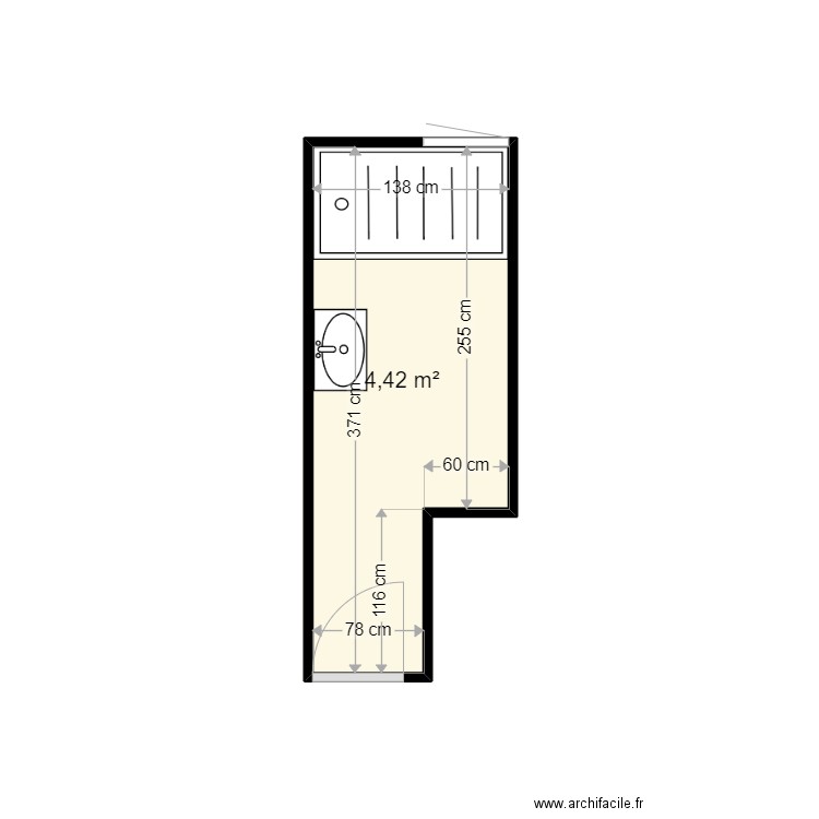 LALOY PHILIPPE . Plan de 1 pièce et 4 m2