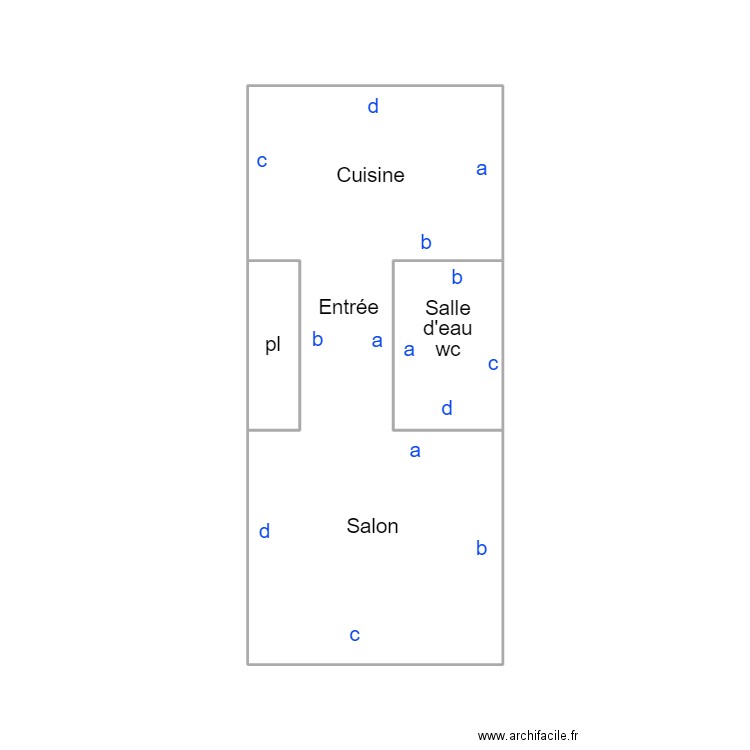 QUIMPER GUILLIEC 1. Plan de 3 pièces et 20 m2