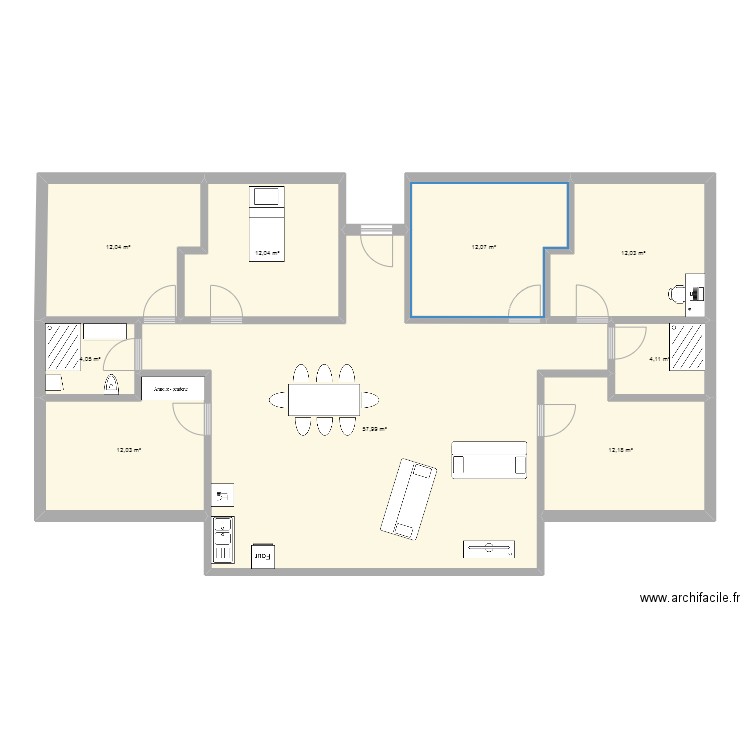 maison 4ch  bureau. Plan de 0 pièce et 0 m2