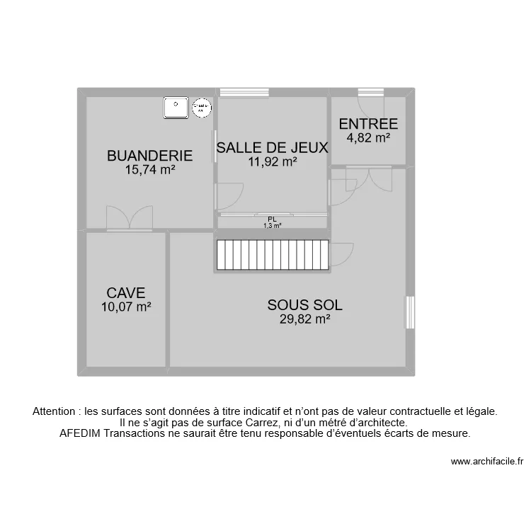 BI 10183 SOUS SOL . Plan de BI 10183 SOUS SOL . Plan de