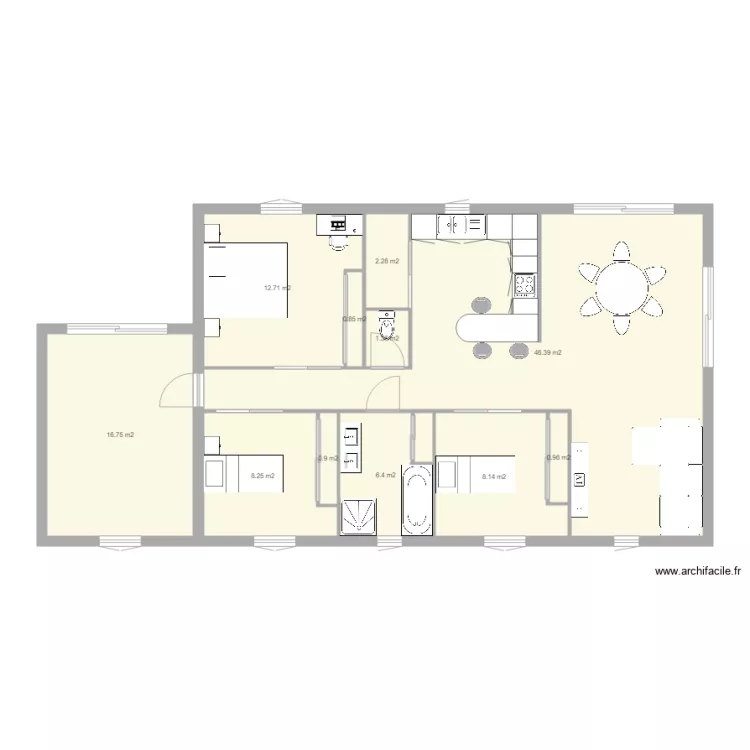 maison CLEMENT ET EMELINE. Plan de 