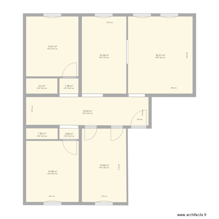 PLAN EXISTANT M HERRMANN. Plan de 0 pièce et 0 m2