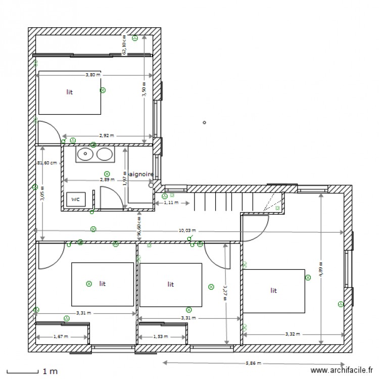 1 etage projet 2O16 02. Plan de 0 pièce et 0 m2
