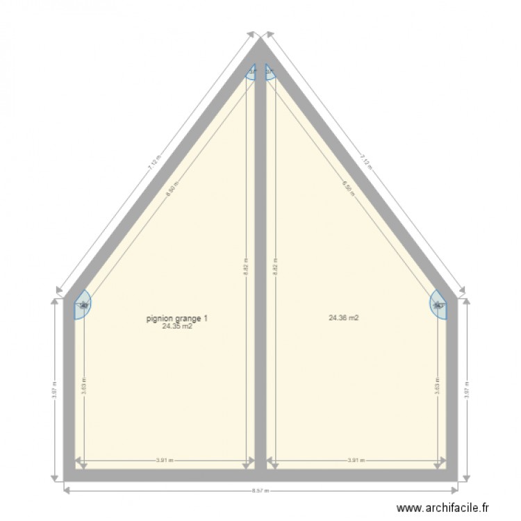 pignion grange 1. Plan de 0 pièce et 0 m2