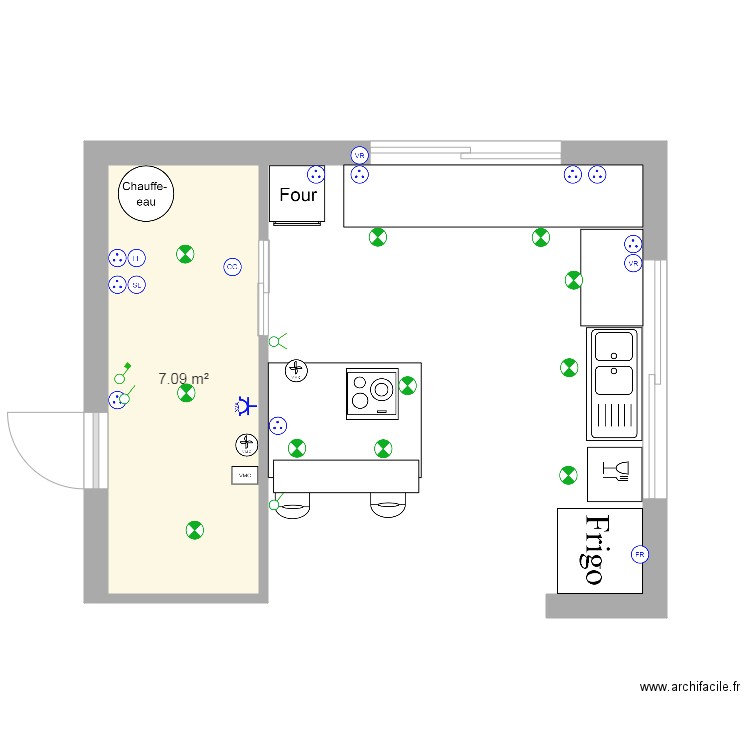 cuisine. Plan de 0 pièce et 0 m2