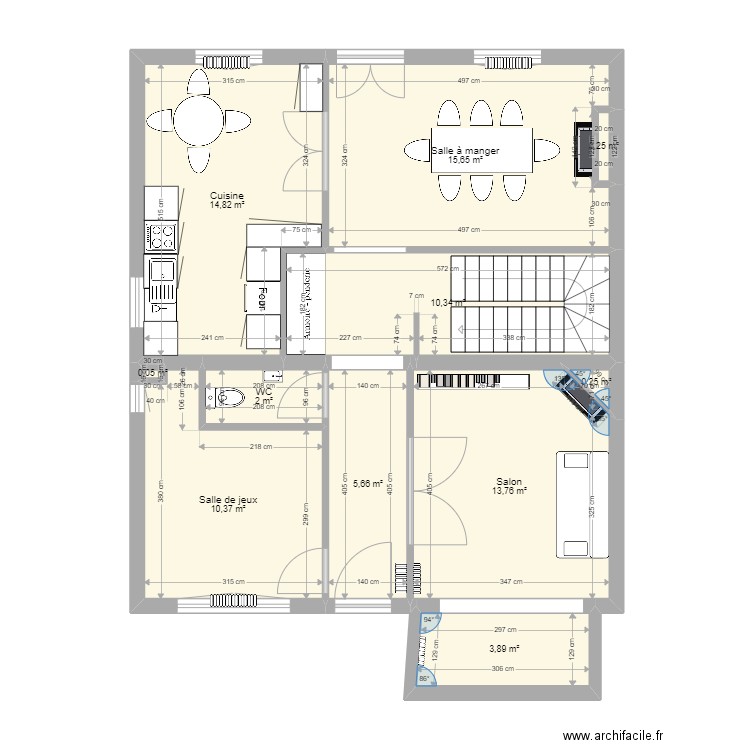 Maison Colombes V cuisine 221110 bis. Plan de 23 pièces et 155 m2