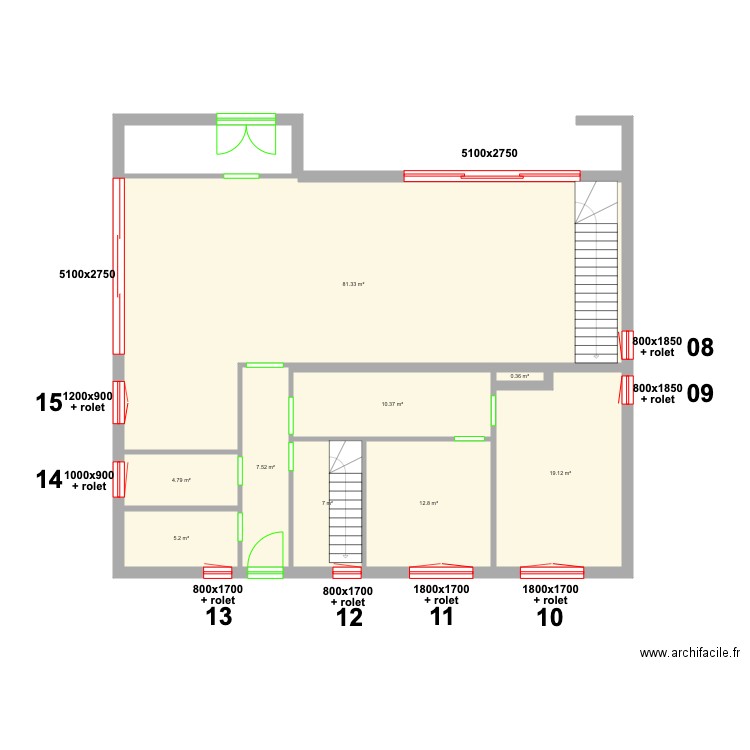 TRESNJA 0 prozori montis. Plan de 0 pièce et 0 m2