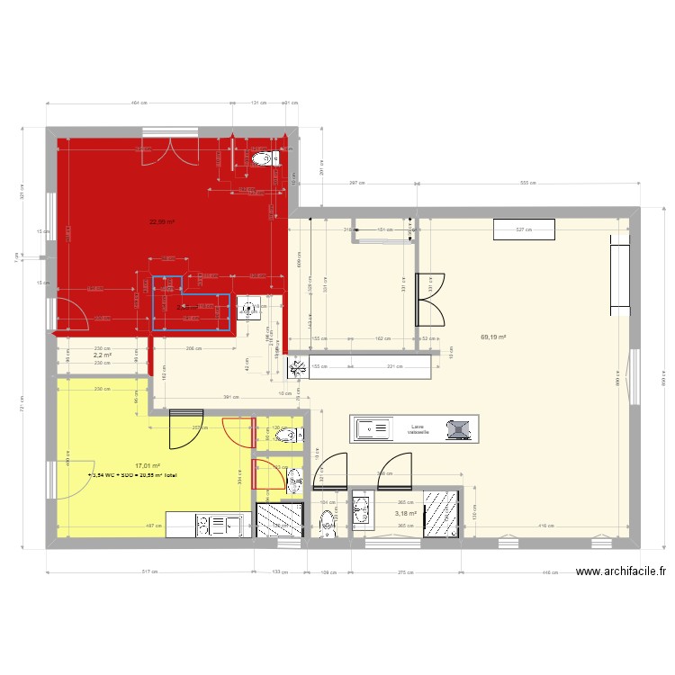                    Yvrac RDC PROJET 12 05 22 STUDIO N°2. Plan de 7 pièces et 120 m2