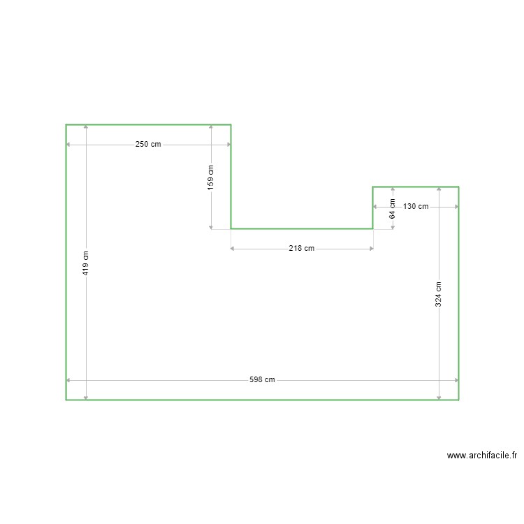 terrasse moumoune. Plan de 1 pièce et 20 m2