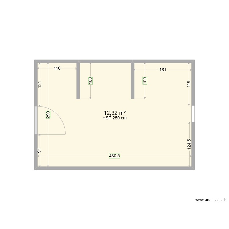 Salle de bain cotations au sol. Plan de 0 pièce et 0 m2