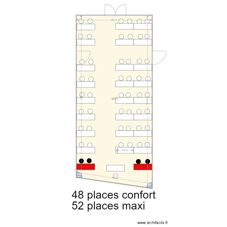 salle  001. Plan de 0 pièce et 0 m2