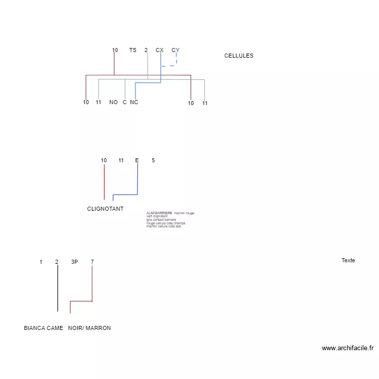 barriere  coulissant. Plan de 