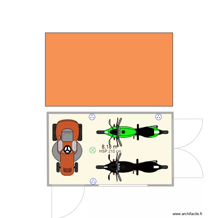 abri de jardin. Plan de abri de jardin. Plan de