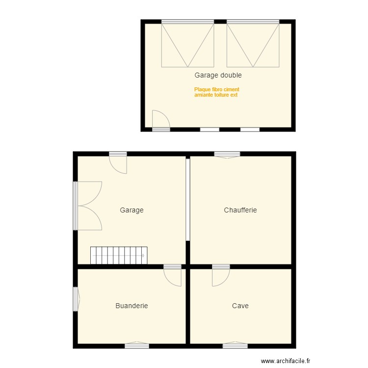 Croquis Sous sol KERN. Plan de 0 pièce et 0 m2