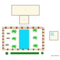 Idée piscine perpendiculaire maison