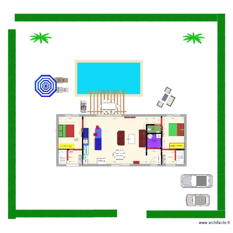 CALIFORNIA 3. Plan de 6 pièces et 94 m2