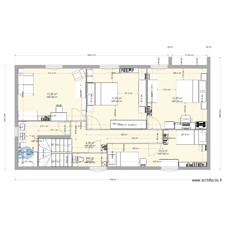 etage1autre version. Plan de 0 pièce et 0 m2