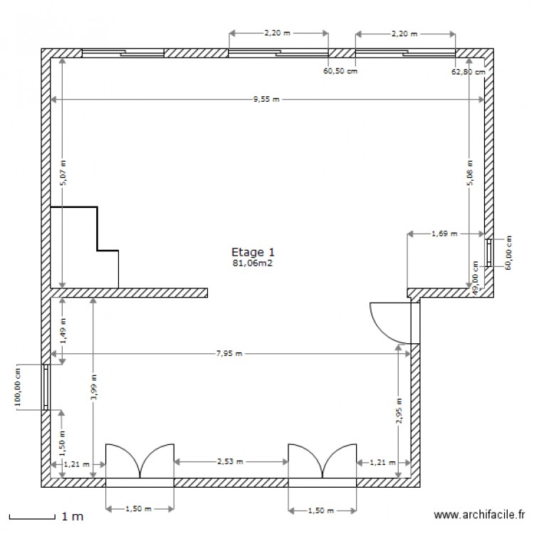 pilo etage 1. Plan de 0 pièce et 0 m2