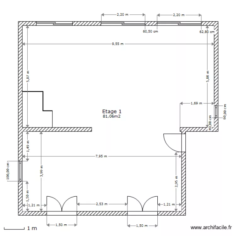 pilo etage 1. Plan de pilo etage 1. Plan de