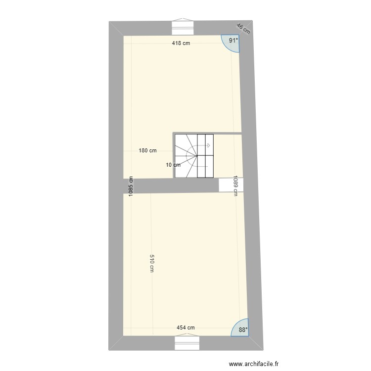 JEANMOULIN   PROJ 2. Plan de 1 pièce et 47 m2