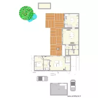 Extension salon porte face sas