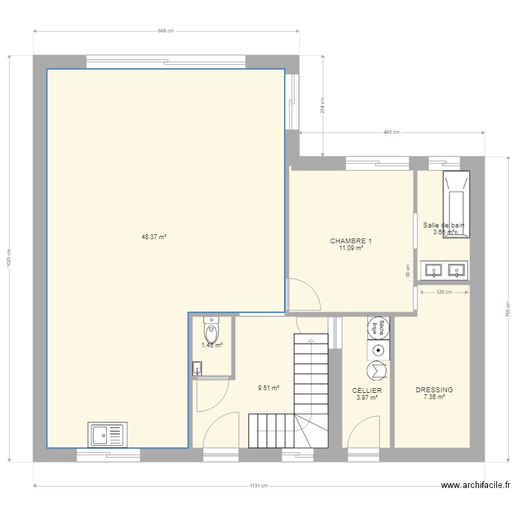 rdc essai. Plan de 0 pièce et 0 m2