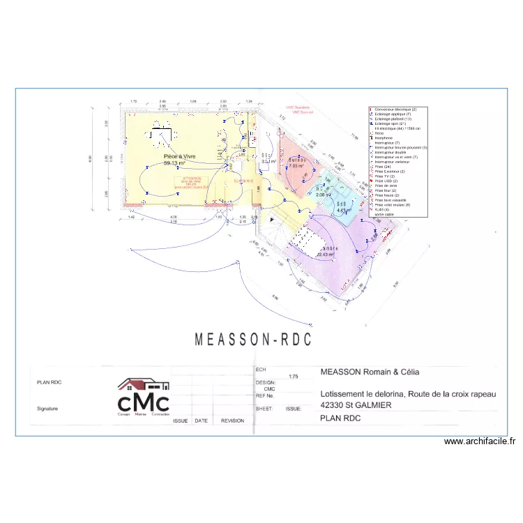 RDC ST Galmier. Plan de 