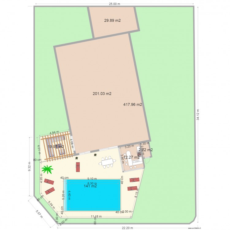 PISCINE MONDONVILLE PROJET III V2. Plan de 0 pièce et 0 m2