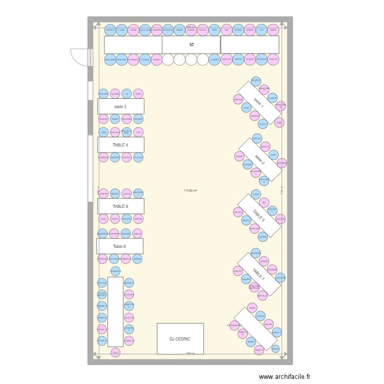 plan 12. Plan de 1 pièce et 176 m2