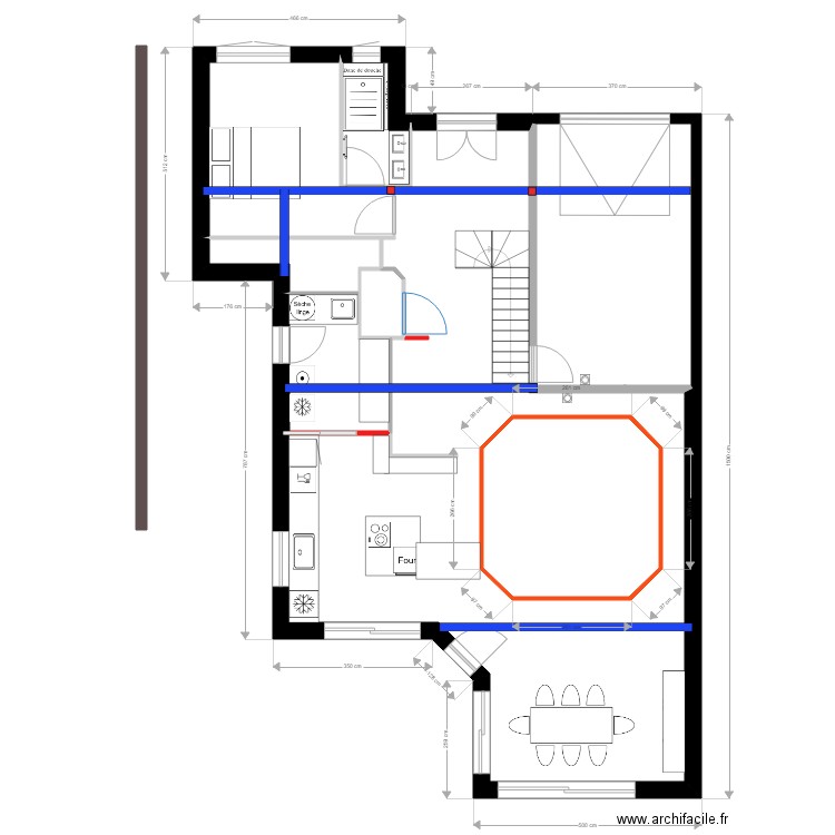 espace salon moulure plafond. Plan de 0 pièce et 0 m2