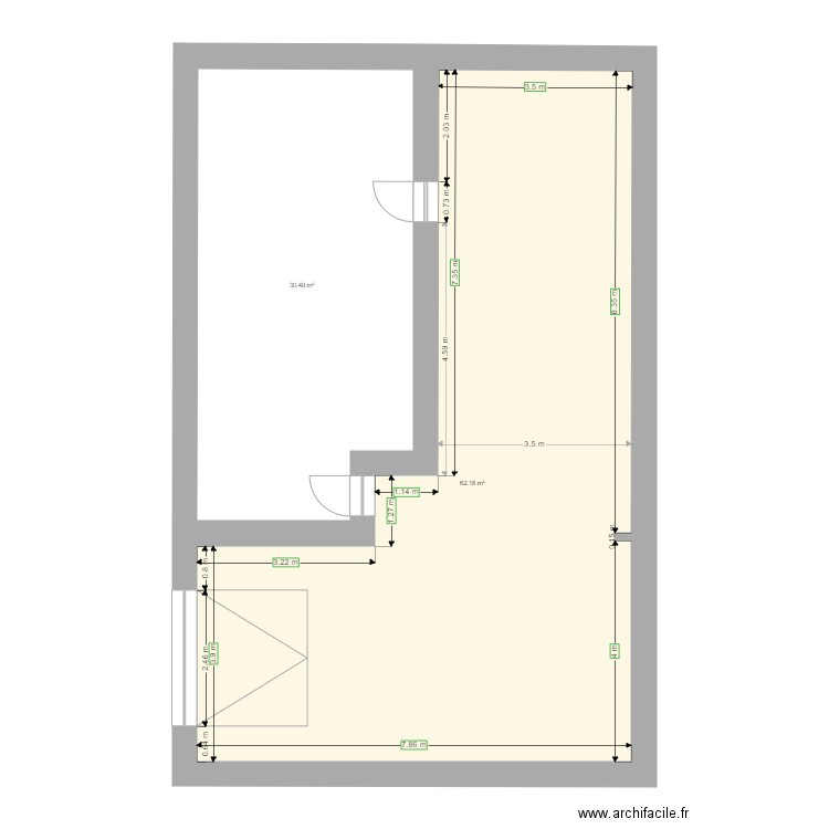 Sous sol. Plan de 0 pièce et 0 m2