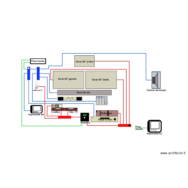 Audio vidéo salon 03. Plan de 0 pièce et 0 m2