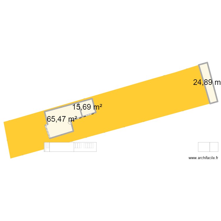 conf1. Plan de 3 pièces et 106 m2