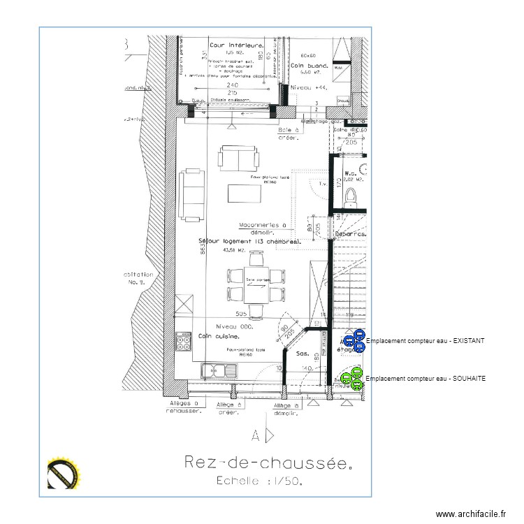 Plan St Catherine  Compteur EAU. Plan de 0 pièce et 0 m2