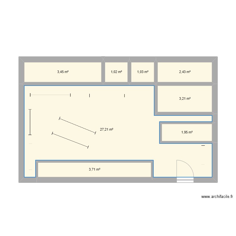 plan bastille . Plan de 8 pièces et 44 m2