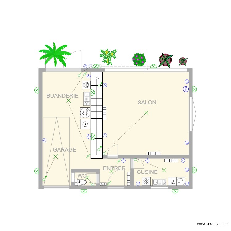 Co_intervention_francais. Plan de 6 pièces et 27 m2