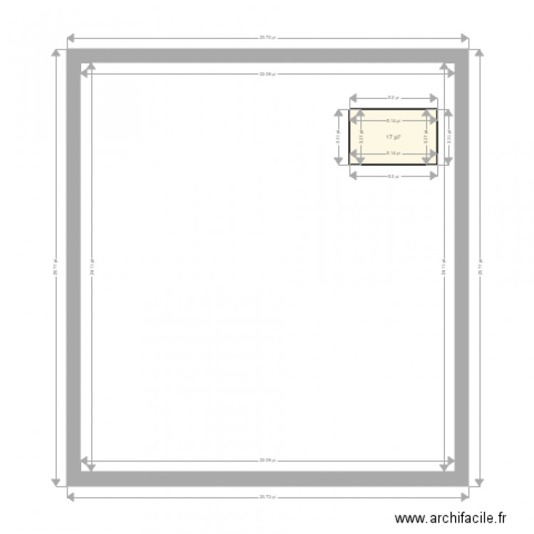 maison. Plan de 2 pièces et 51 m2