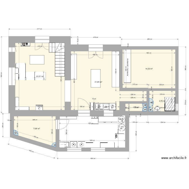 com6. Plan de 6 pièces et 71 m2