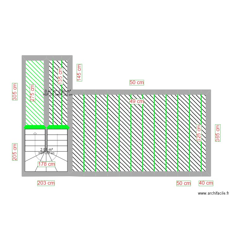 rtp. Plan de 17 pièces et 25 m2