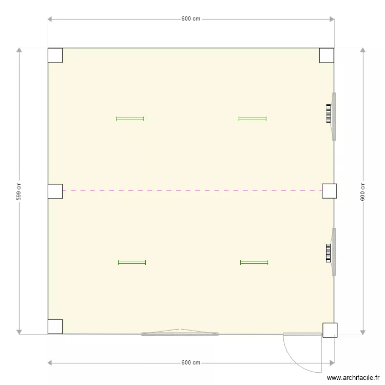 B Construct 2 600cm x 600cm. Plan de 