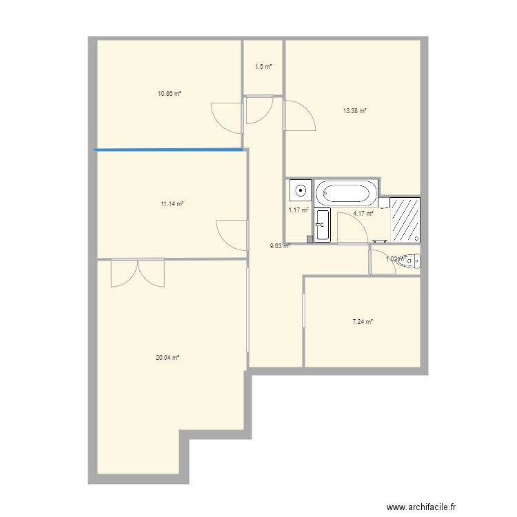 Plan travaux minimaux. Plan de 0 pièce et 0 m2