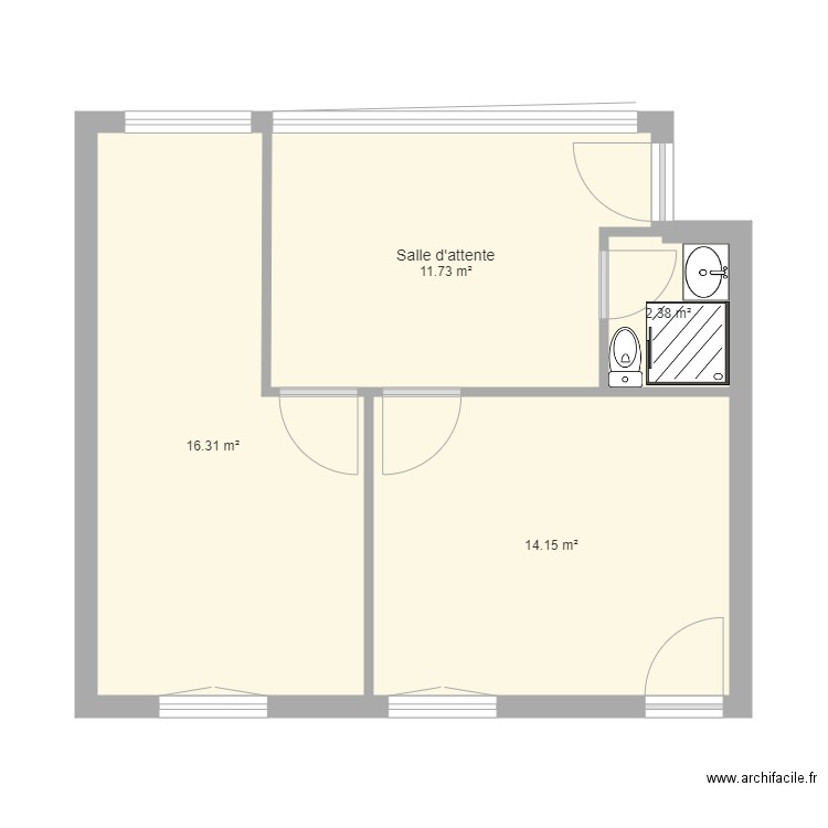 local 12 sans modif sdb actuel. Plan de 0 pièce et 0 m2